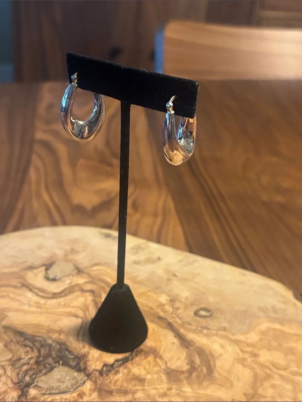 Classic Sterling Silver Hollow Hoop Earrings